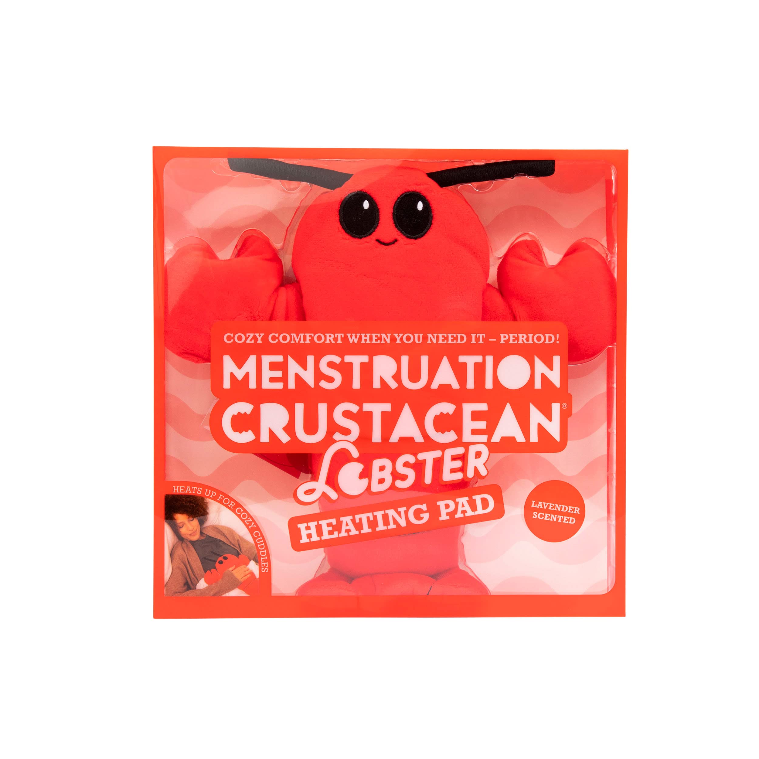 Original Viral Cuddly & Cute Lavender-Scented Lobster Plush Heating Pad for Menstrual Cramps Relief - Perfect for Period Pain, Stress Relief & Home Comfort