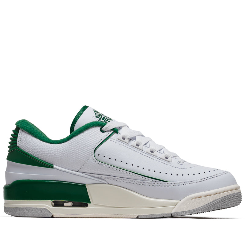 Original Jordan 2/3 Retro Sneakers in White & Pine Green - Men's Basketball Shoes for Streetwear & Casual Wear