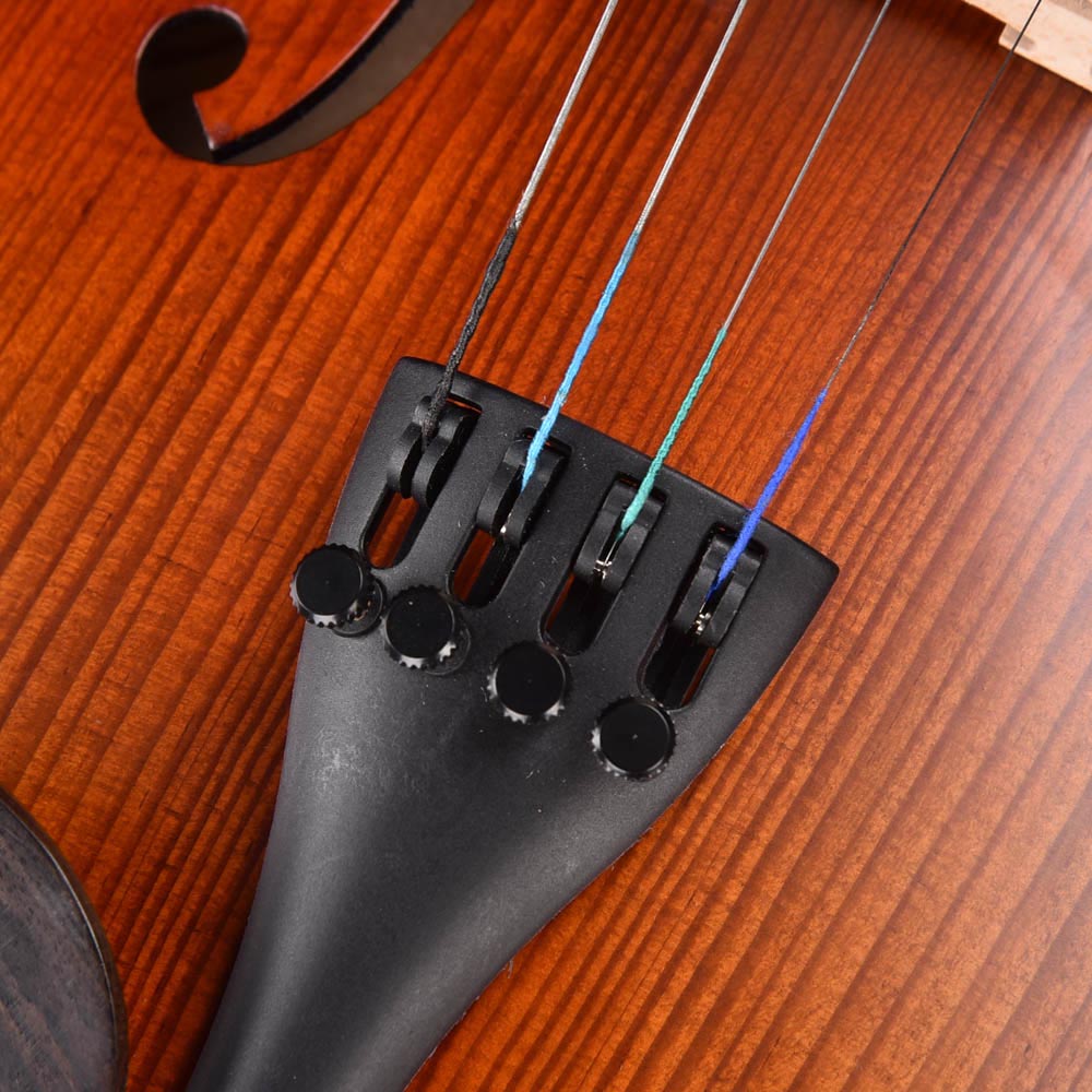 TheLAShop BV200A 4/4 Full Size Maple Wood Student Violin with Bow & Case - Perfect for Beginners, School Orchestra & Music Practice