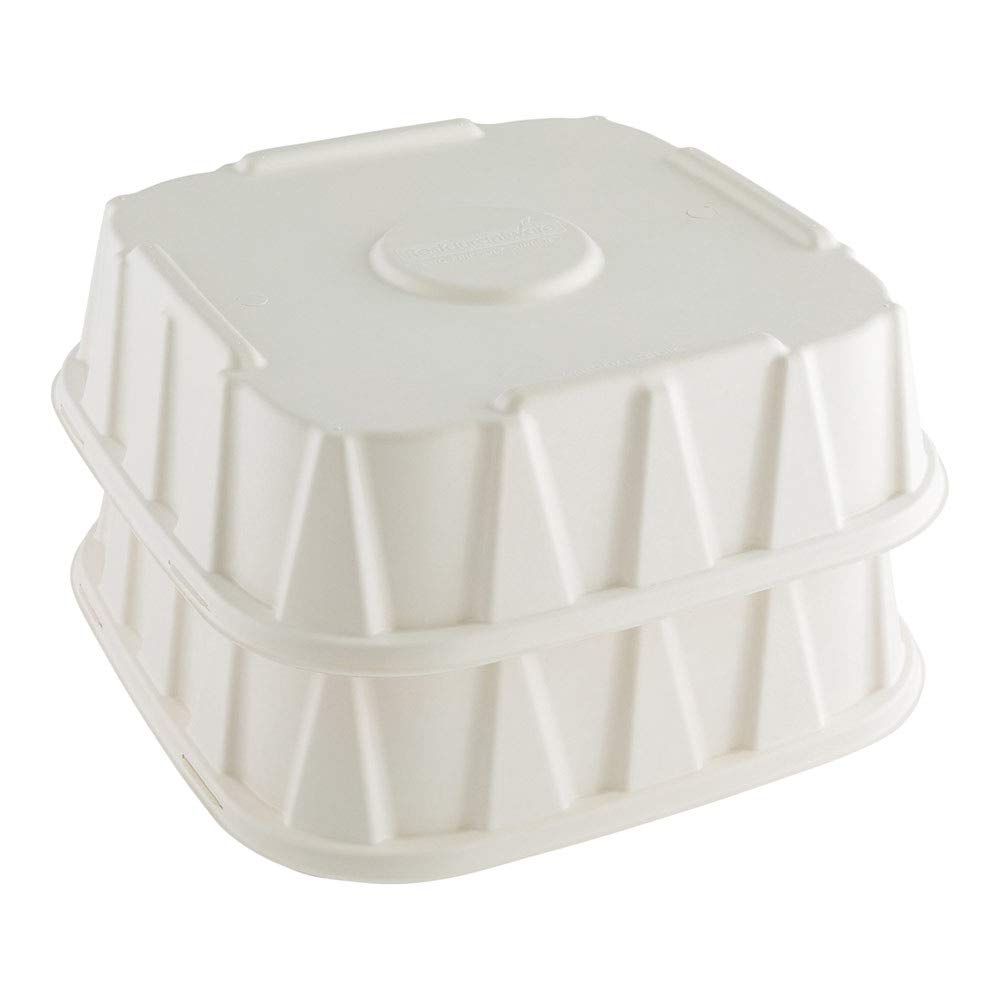 Eco-Friendly 12 Inch Disposable Bagasse Lids - 100 Count | PFAS-Free, Microwave Safe & Compostable for Food Trays | Perfect for Restaurants, Catering & Takeout Meals