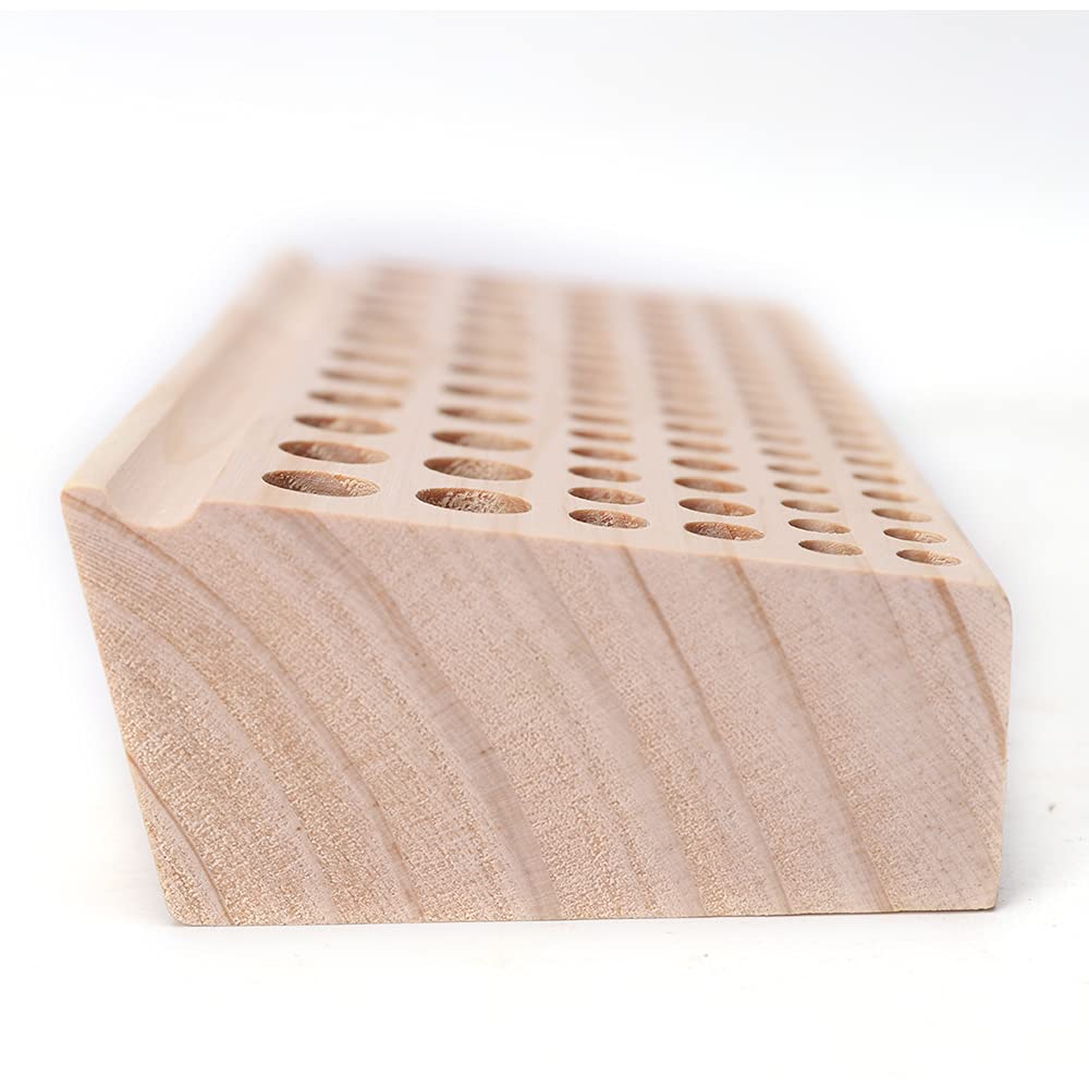 Gdrasuya10 98-Hole Leathercraft Tool Storage Holder - Wooden DIY Tool Rack for Leather Craft Stamping & Punching Tools - Leather Working Tool Organizer for Punch Tools & Supplies - Perfect for Leather Craft Workshops & DIY Projects