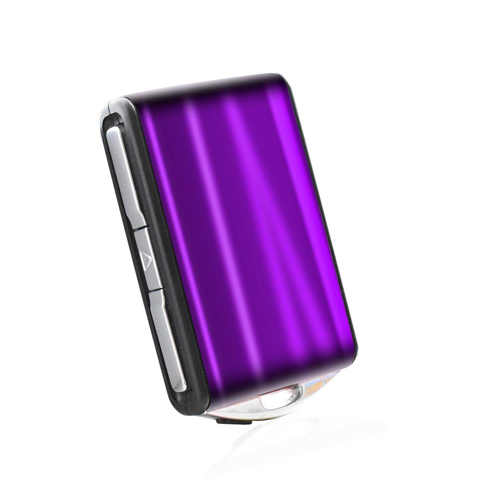 Volvo Key Fob Cover - Glossy Shine Resin & ABS Key Case Holder, Jacket Skin Protector for Keyless Entry (Purple) - Perfect for XC90, XC60, S90 & More Models