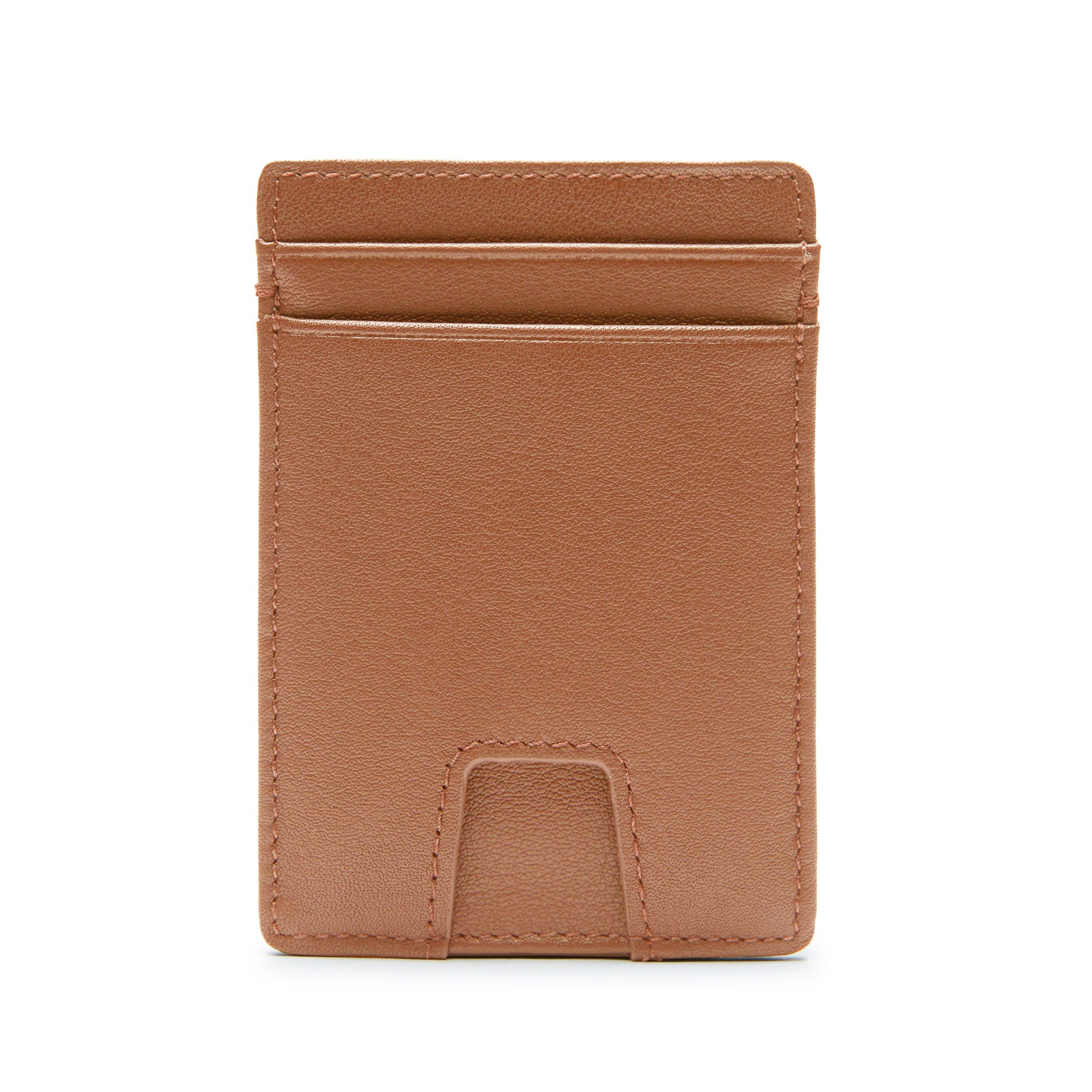 Slim Utility Card Case in Cognac - RFID Blocking Minimalist Wallet for Men & Women - Perfect for Travel, Business, and Everyday Use