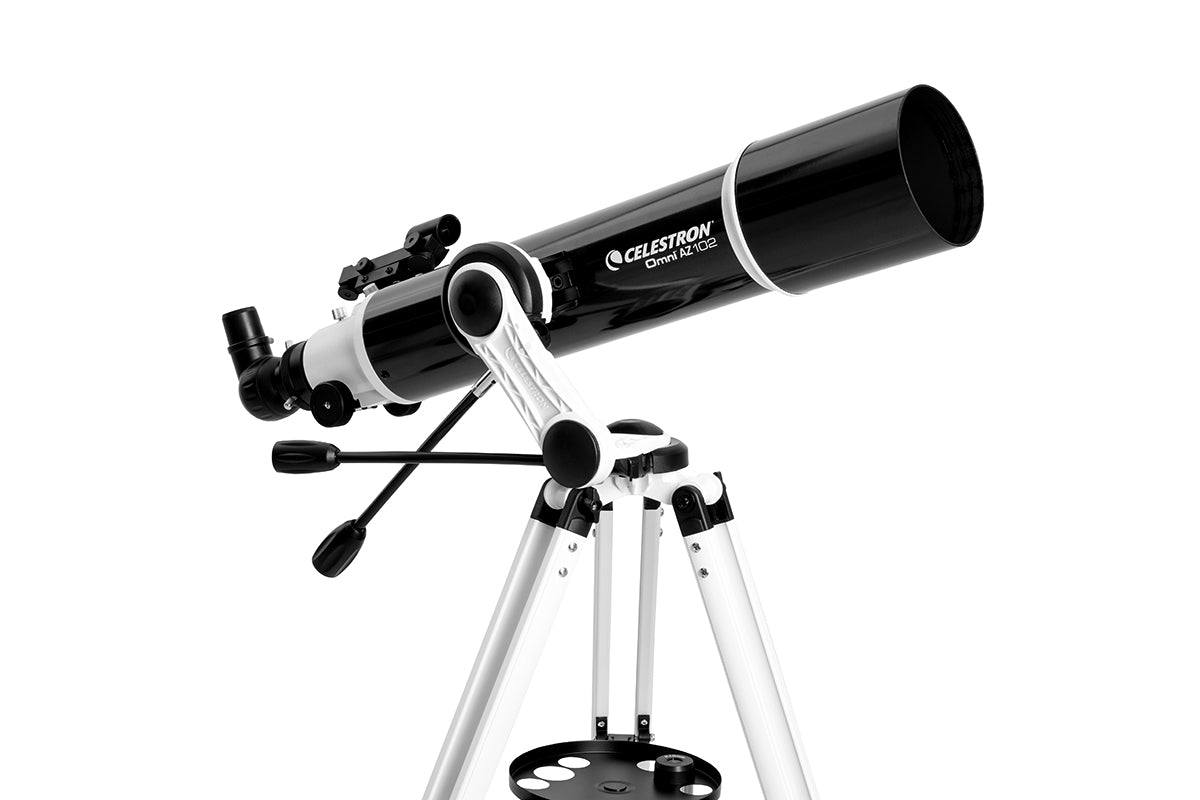 Omni AZ 102 Telescope with Smartphone Adapter & Bluetooth Remote - Portable Astronomy Telescope for Adults & Kids, Perfect for Stargazing, Moon Observation & Astrophotography