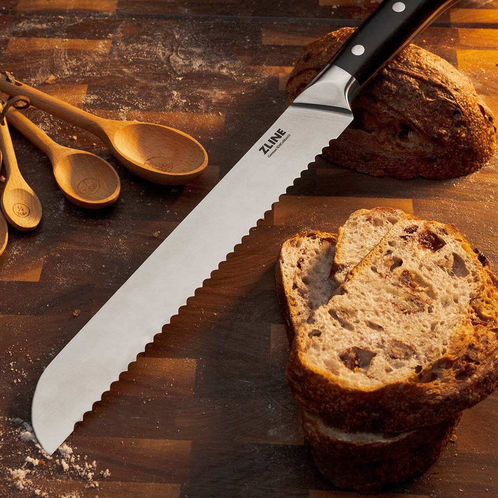 ZLINE 15-Piece Professional German Steel Kitchen Knife Set with Block - High-Quality Chef Knives for Cooking, Slicing & Dicing - Perfect for Home Chefs & Professional Kitchens (KSETT GS 15)