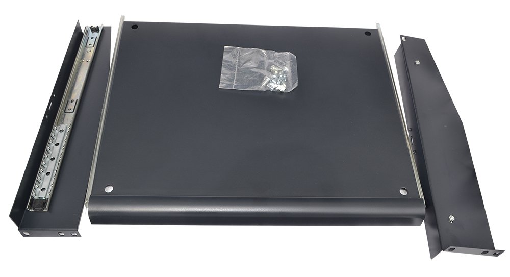 Sysracks 2U Rack of 2 Adjustable Pull-Out Sliding Keyboard & Mouse Tray for Server Rack - Perfect for Data Centers, IT Rooms & Home Office Setups