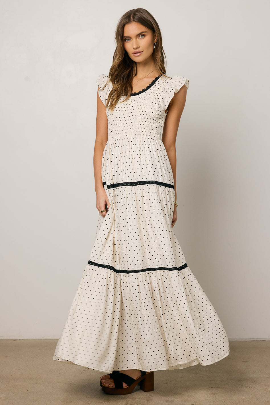 Stylish Faraday Polka Dot Maxi Dress for Women - Flowy Summer Beach Dress, Boho Chic Party Outfit, Casual Daytime Wear