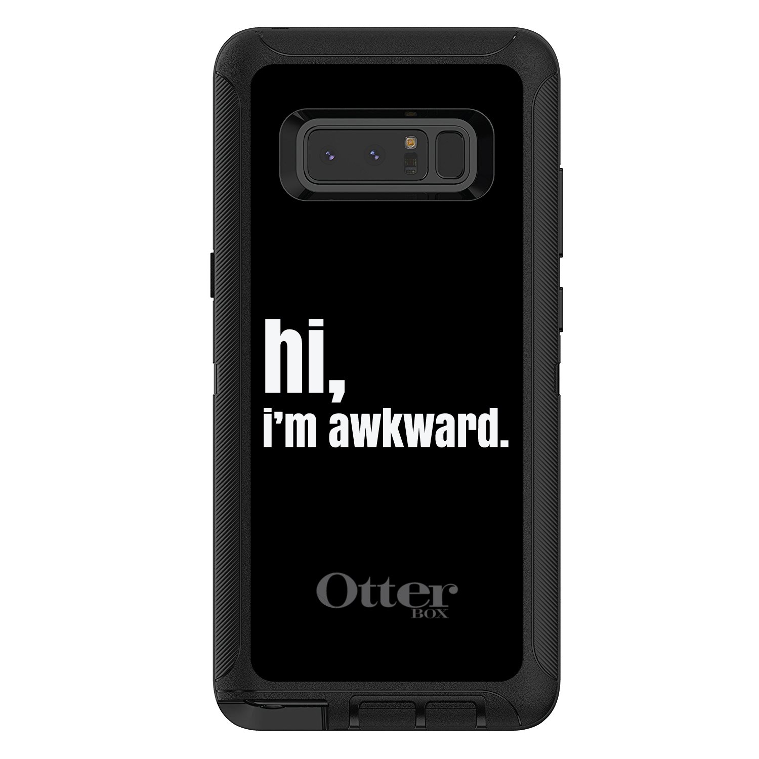 Premium Samsung Galaxy Note 8 Case - Shockproof Black & White Custom Phone Cover | Durable Replacement for OtterBox Defender | Perfect for Work, Travel & Outdoor Protection