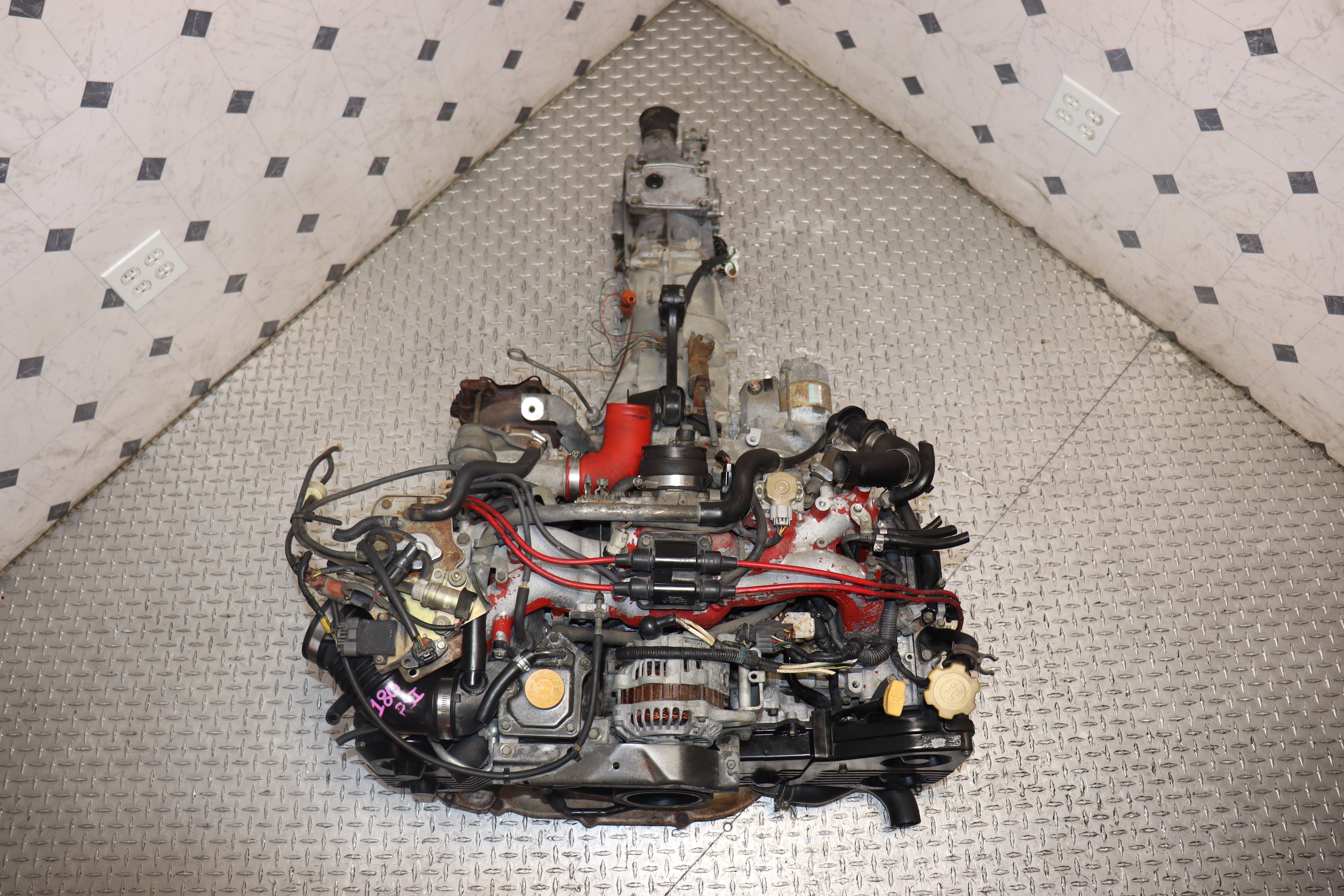 JDM EJ207 Turbo Engine with 5-Speed Manual Transmission - High Performance Subaru Engine for Racing, Drifting & Engine Swap Projects