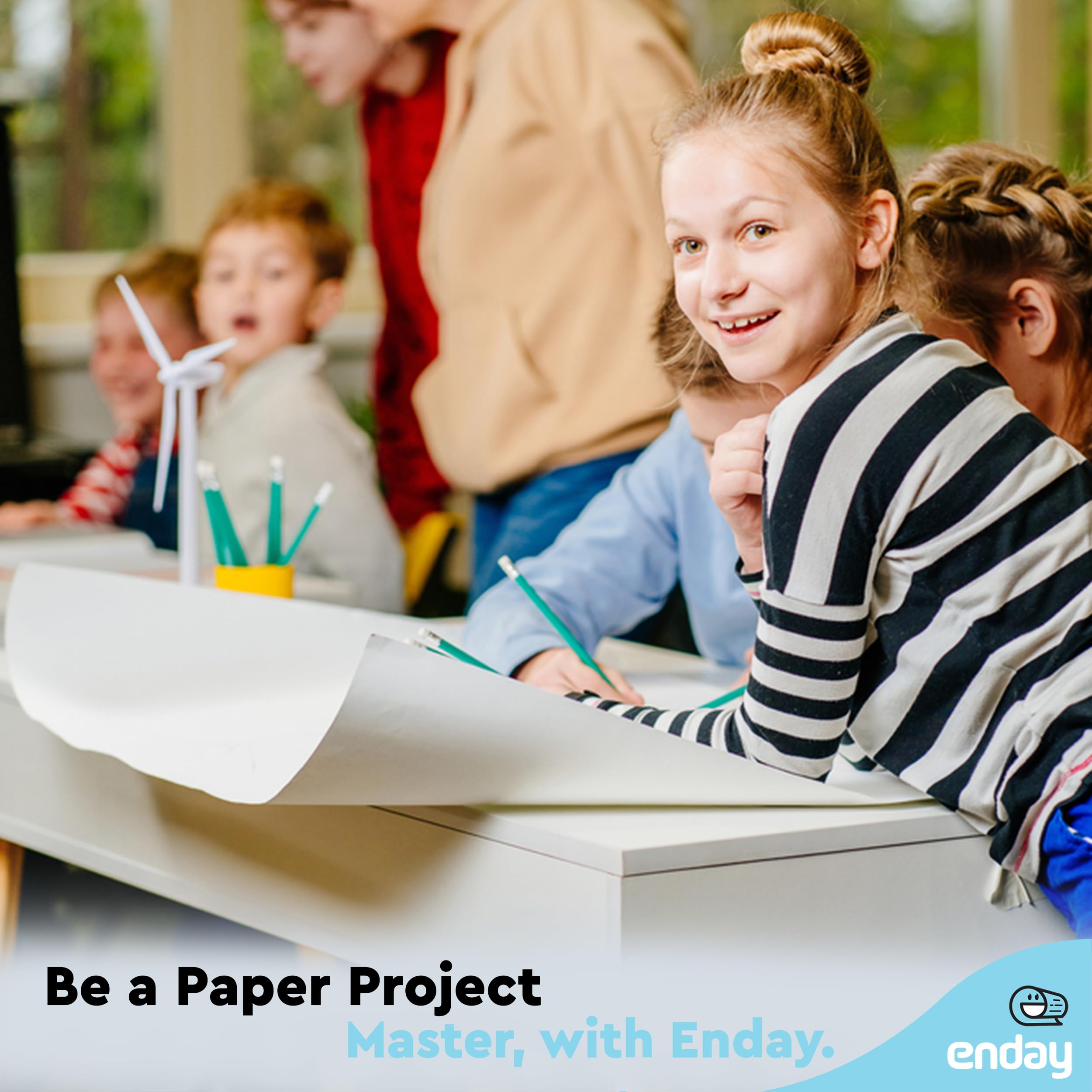 Enday 100 Sheets White Poster Board 22x28 Inches - Bulk Poster Paper for School Projects, Art Crafts, Presentations & Office Displays | Durable Large Posterboard for Classroom, Business & Home Decor