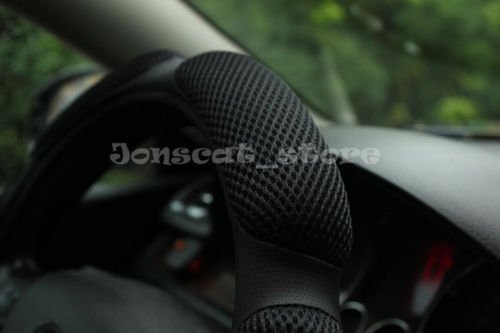 Premium Steering Wheel Cover - Odorless & Non-Slip, Keeps Hands Cool in Summer & Warm in Winter (Black) - Perfect for Cars, Trucks & SUVs in All Seasons