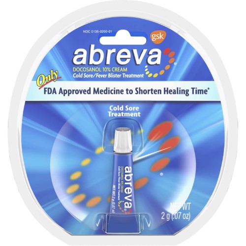 Abreva Cold Sore Treatment Cream - 2g Tube | Fast-Acting Fever Blister Relief | For Lip Care & Cold Sore Prevention