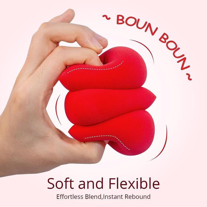 CHRONEX 5PCS Beauty Blender Sponges - Soft Latex-Free Makeup Sponge Puff for Flawless Foundation & Concealer Application | Perfect for Liquid, Cream & Powder Cosmetics | Professional Makeup Tools for Daily Use & Travel