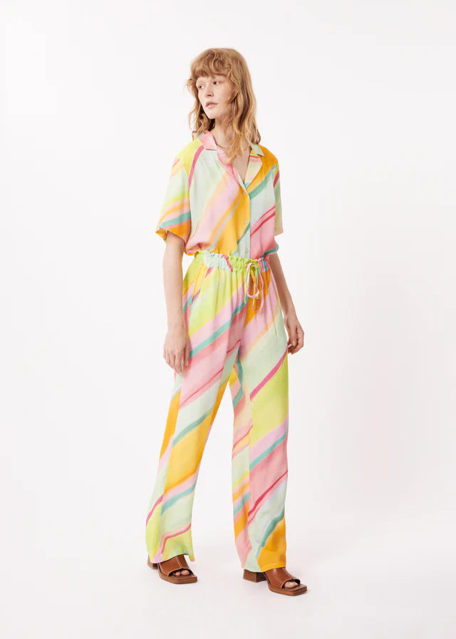 PACANIER Wide Leg Pants for Women - Multicolor High Waisted Flowy Trousers - Perfect for Casual Wear, Office Outfits & Summer Vacations