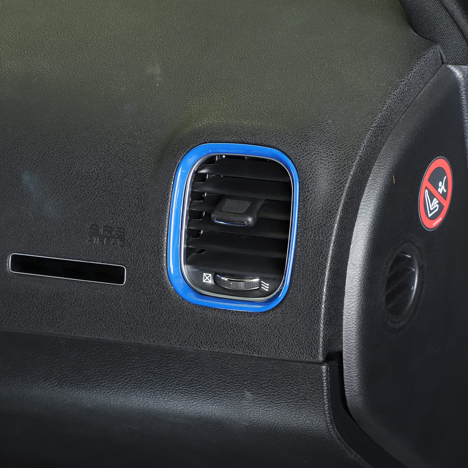 **ABS Blue 5-Piece Dashboard Trim Panel Kit for 2015-2024 Dodge Charger - Interior Accessories Upgrade for Center Console & Gauge Cluster (Perfect for Customization & Car Styling)**