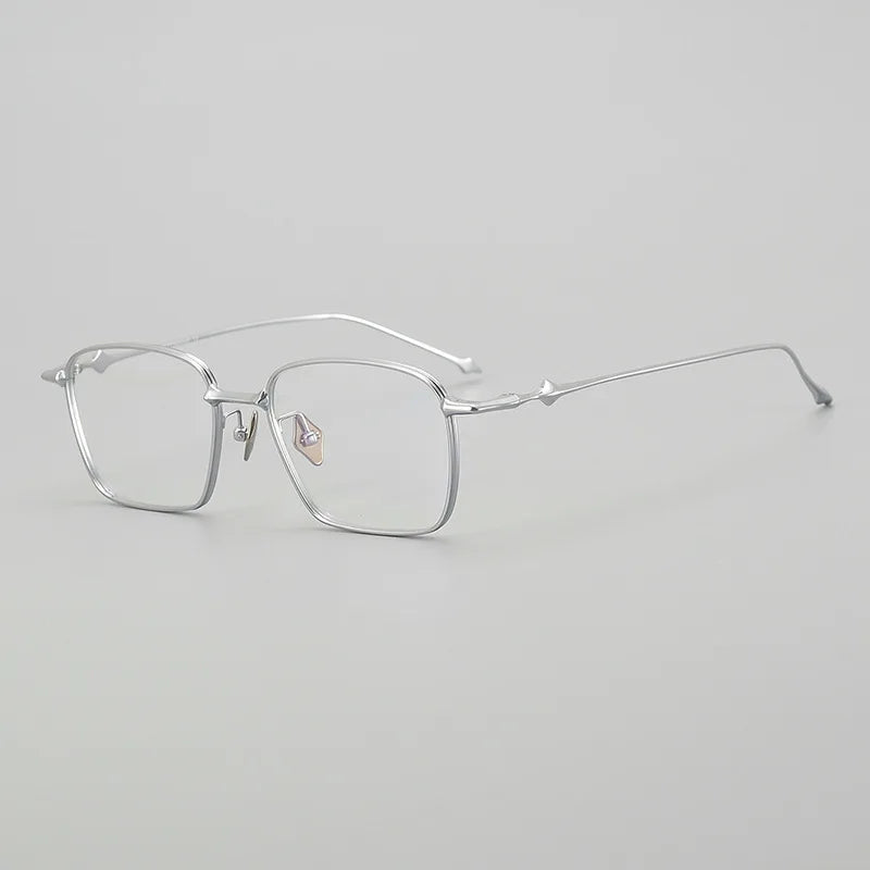 Stylish Black Unisex Titanium Square Eyeglasses Frame 94147 - Perfect for Work, Reading & Fashion Accessories