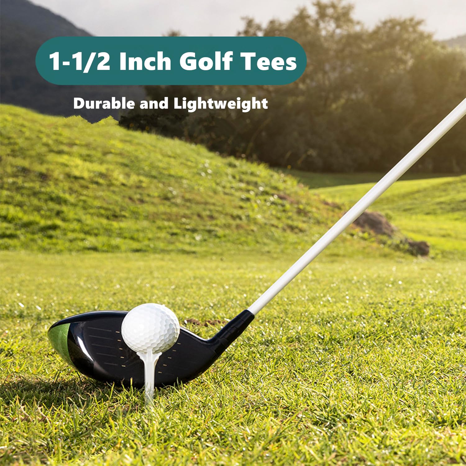 SAHENITEANA 50-Pack 1-1/2 Inch (38mm) Plastic Claw Golf Tees - Bulk Golf Practice Accessories for Iron, Par 3 & Hybrid Clubs | Perfect for Driving Range, Golf Course & Backyard Practice