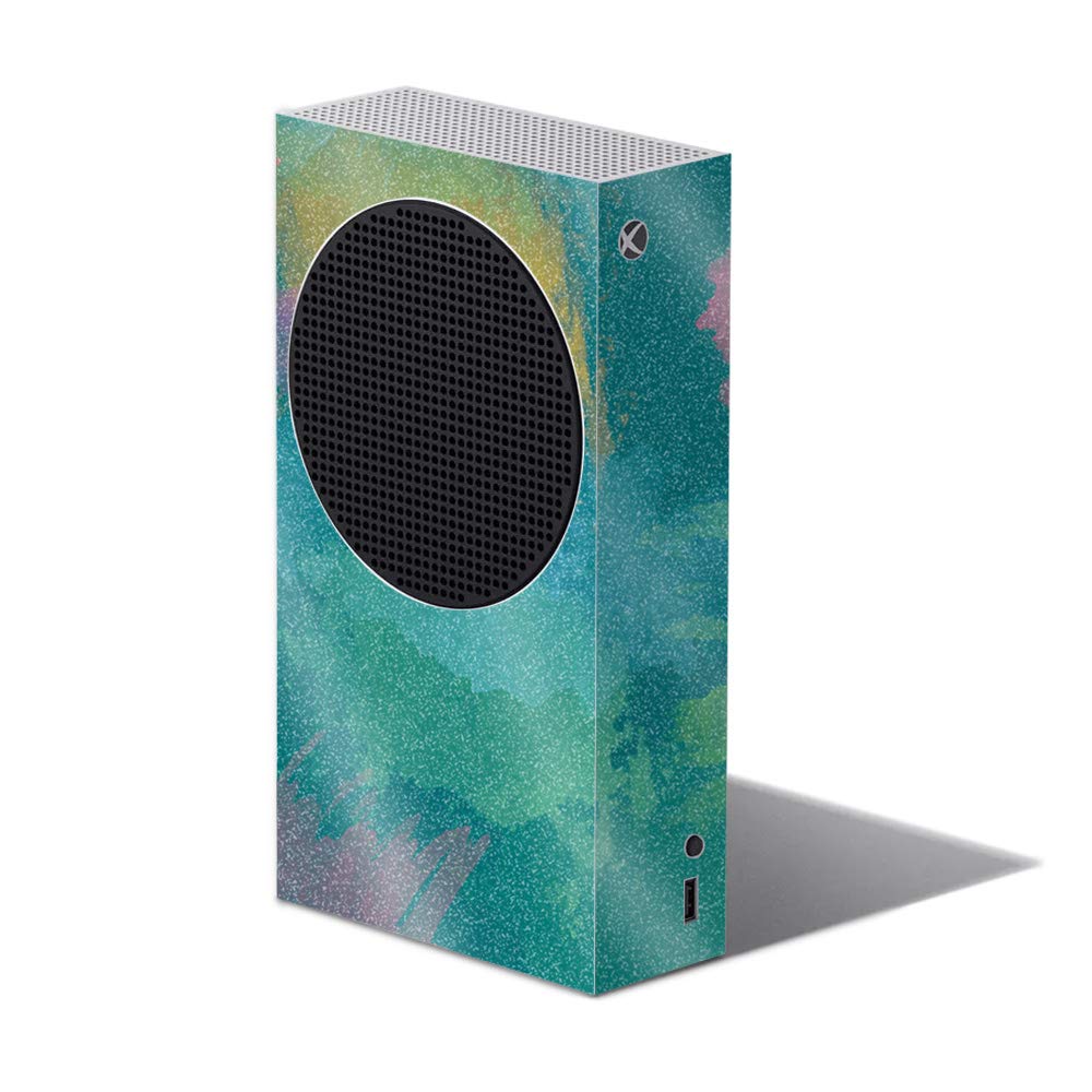 MightySkins Glossy Glitter Skin for Xbox Series S - Watercolor Blue | Durable High-Gloss Protective Cover | Easy to Apply & Remove | Made in USA | Perfect for Gaming, Customization & Style Enhancement