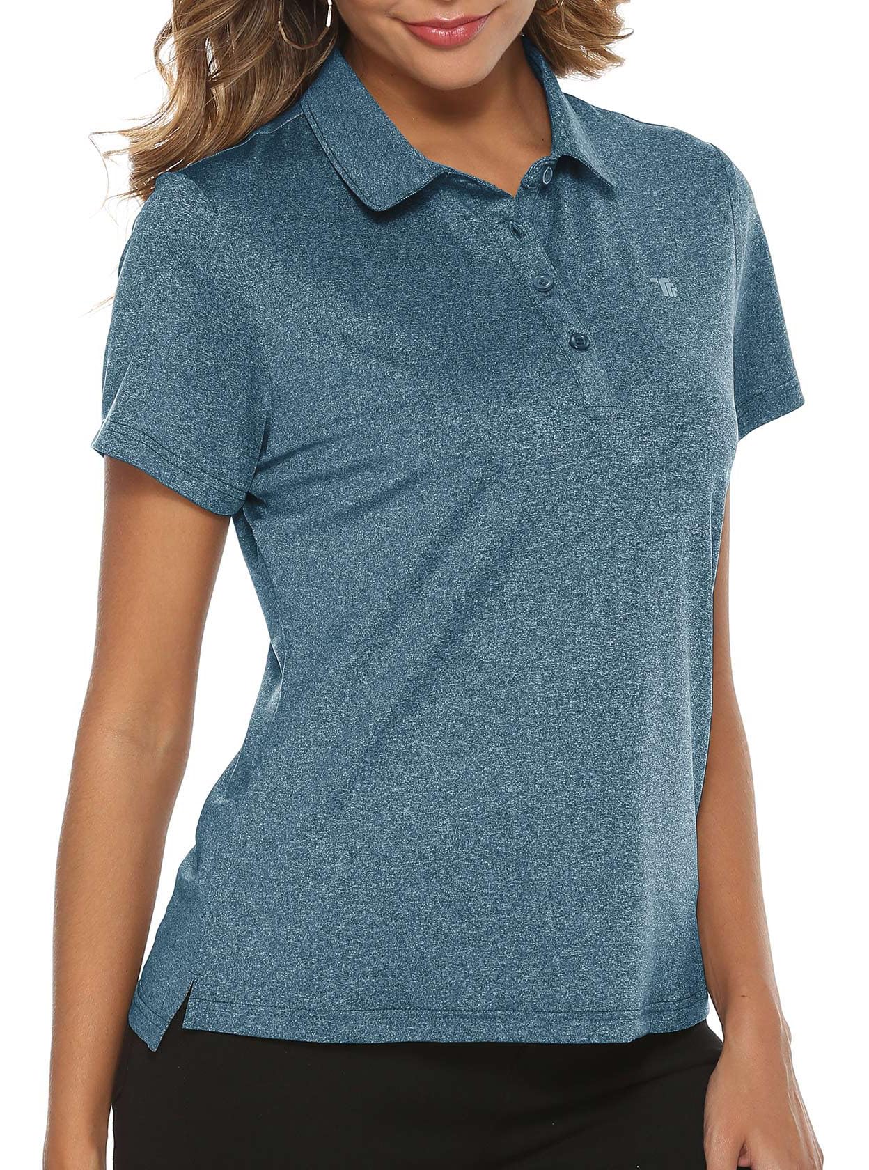 Women's Moisture Wicking Golf Polo Shirts - Breathable Short Sleeve Ladies Golf Tops for Summer - Perfect for Golf Course, Driving Range & Casual Wear