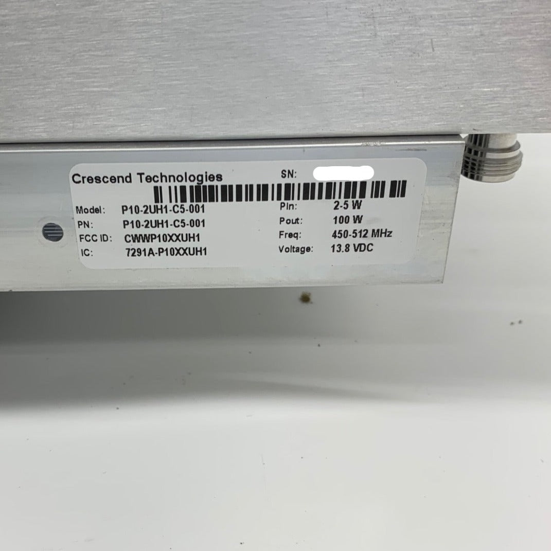 Crescend P10 2UH1 C5 001 450-512MHz 2.5W Input 100W Output RF Power Amplifier for Ham Radio & Wireless Communication Systems