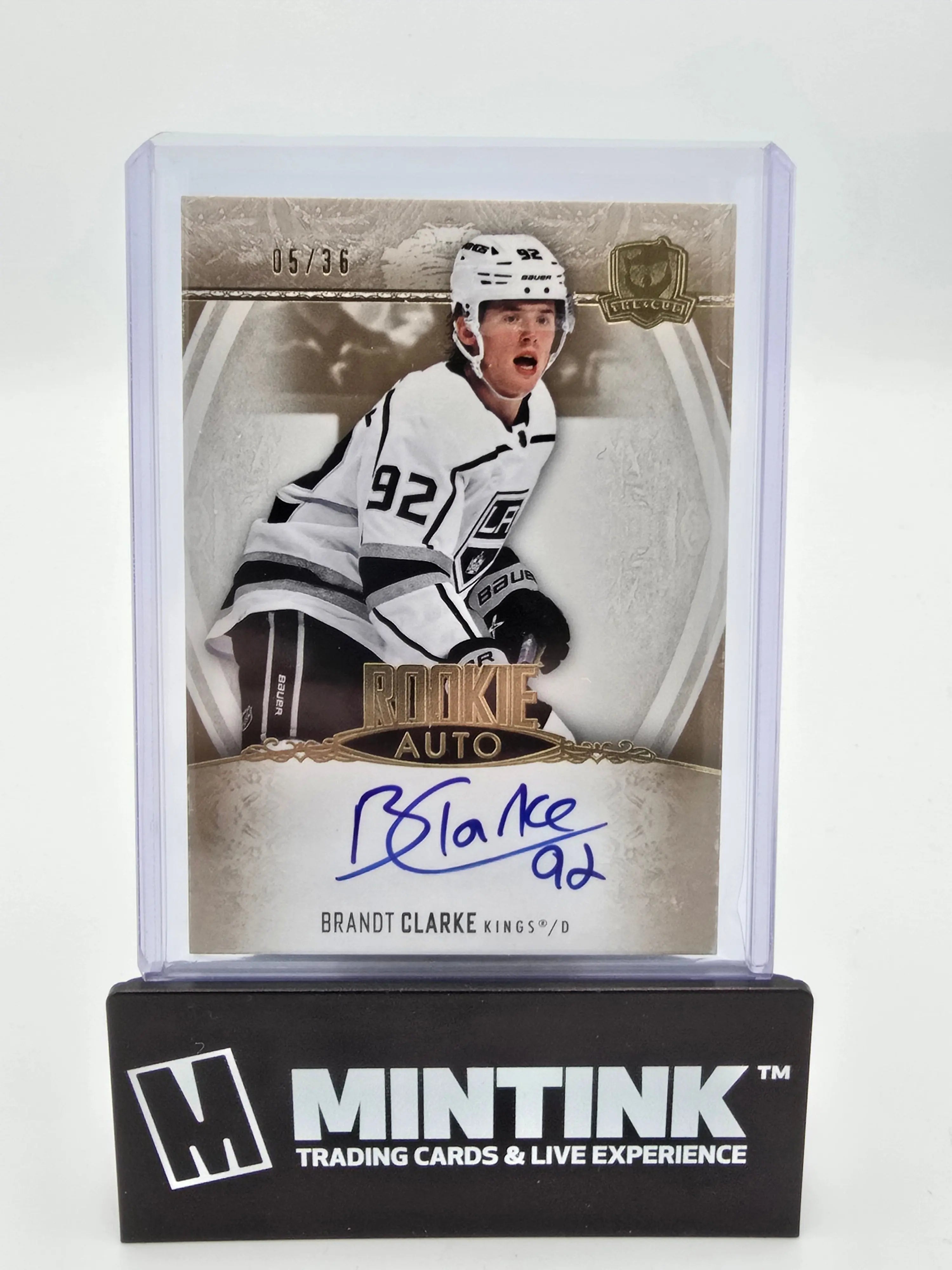 2022-23 Upper Deck The Cup Brandt Clarke Gold Foil Rookie Autograph Hockey Card 05/36 #122 - Perfect for NHL Collectors and Hockey Memorabilia Enthusiasts