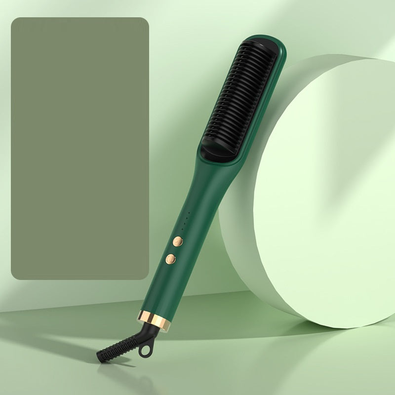 Anion Hair Straightener Brush - Electric Hair Curler & Straightening Comb for Smooth, Frizz-Free Styling - Perfect for Home Use, Travel & Salon-Quality Results