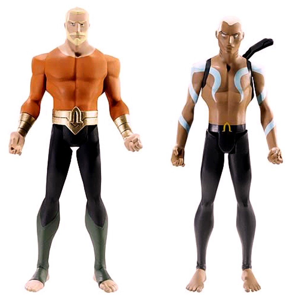 DC Universe Young Justice Aquaman & Aqualad Action Figure Set - 7-Inch Collectible Figures with Accessories - Perfect for Display, Gifts, and Superhero Play Scenes