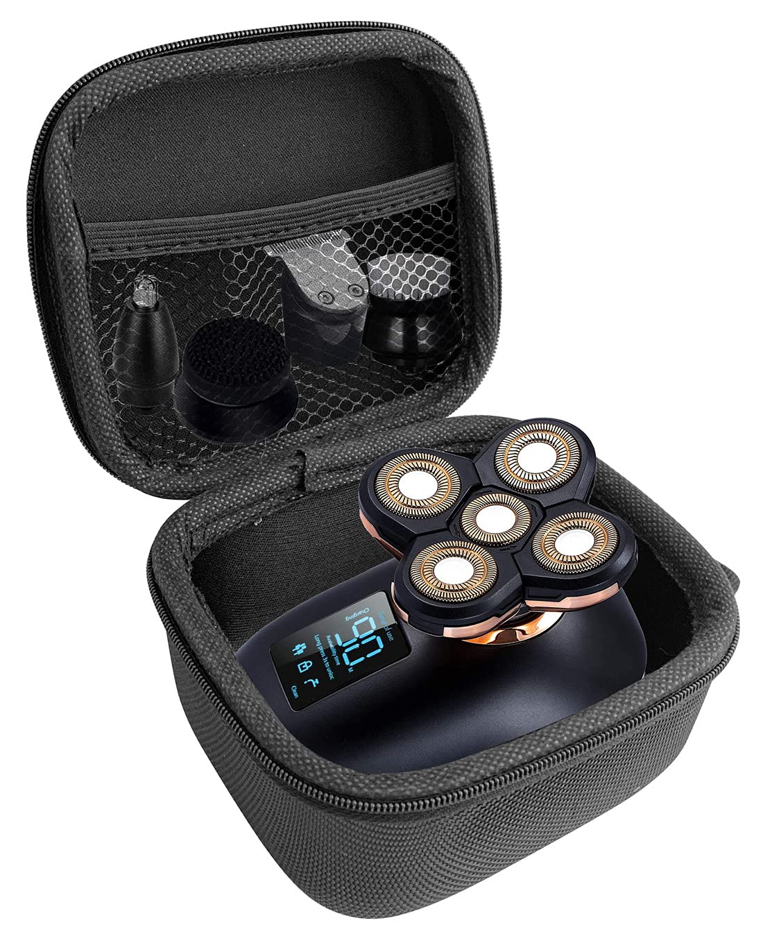 5D Wet Dry Electric Rotary Shaver Hard Travel Case - Compatible with Plusdot Electric Razor - Perfect for Travel, Gym & Business Trips