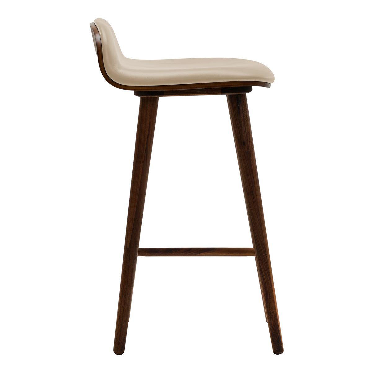 Premium Leather Bar Stool - Adjustable Height Modern Counter Stool with Backrest - Perfect for Kitchen Island, Home Bar & Dining Room Decor