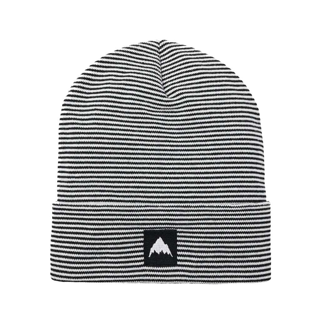 Burton 23/24 Recycled All Day Long Beanie - True Black/Stout White - Warm Winter Hat for Skiing, Snowboarding & Outdoor Activities