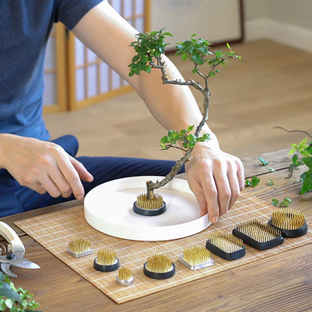Japanese Ikebana Flower Arrangement Metal Pin Holder - Round Bouquet Stand for Floral Design, Wedding Centerpieces, and Home Decor