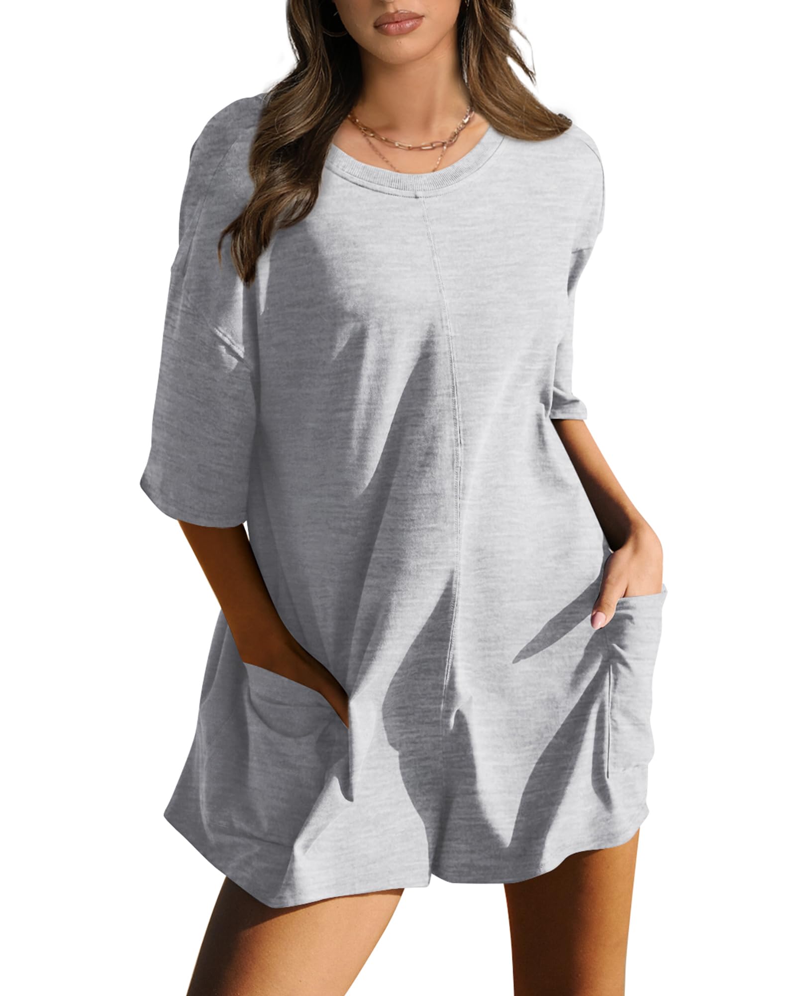 Trendy Aokosor Women's Short Sleeve Backless Jumpsuit with Pockets - 2024 Summer Vacation Outfit | Beachwear, Casual Wear & Party Dress