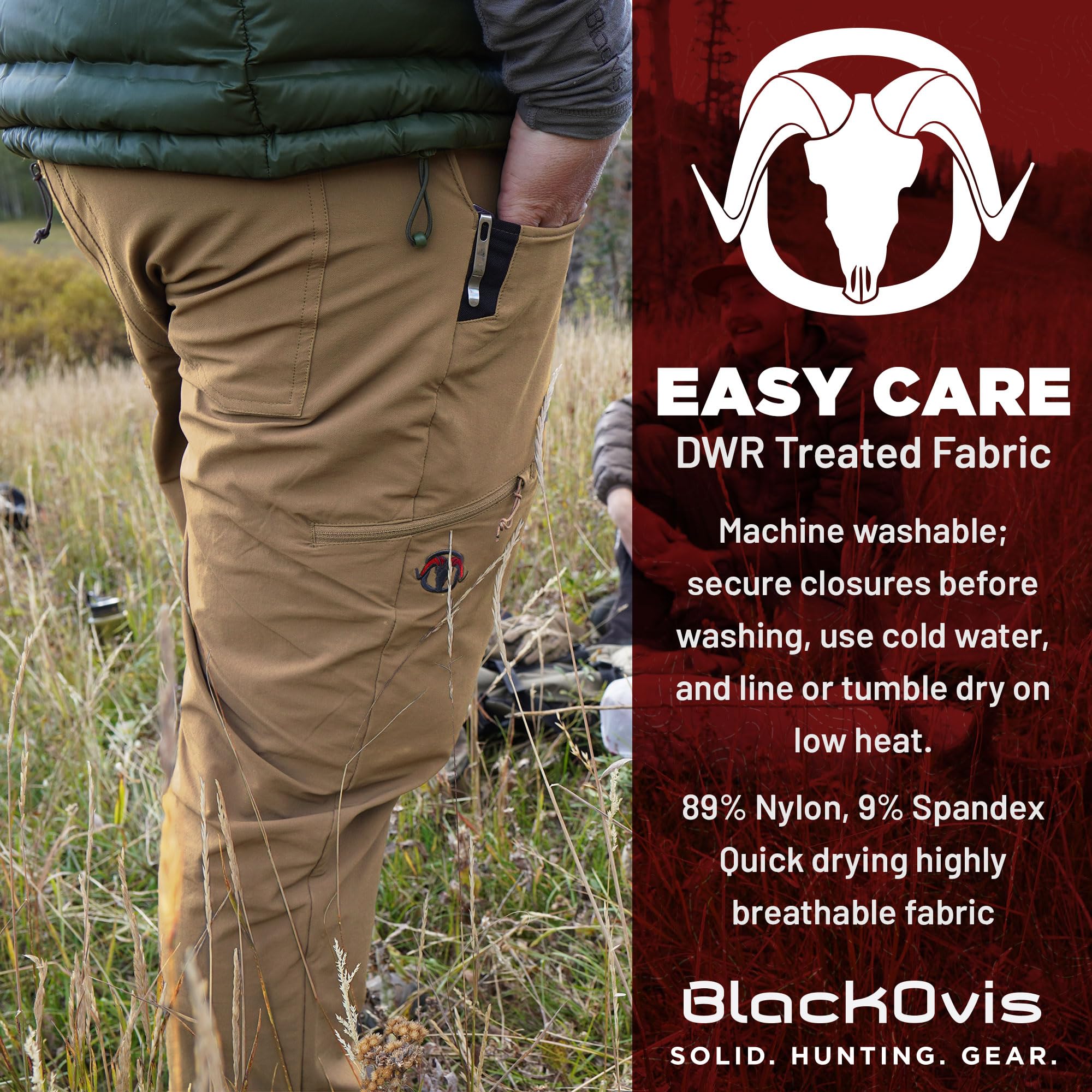 Cottonwood Creek Men's Lightweight Hiking Pants - Quick-Dry, Breathable Outdoor Adventure Pants for Trekking, Camping & Travel