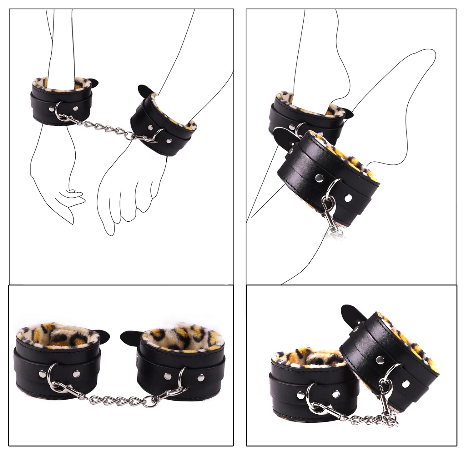 30pcs BDSM Bondage Kit for Couples - Adult Restraint Set with Sex Toys & Accessories for Kinky Pleasure - Perfect for Spicing Up Your Bedroom & Role Play Scenes