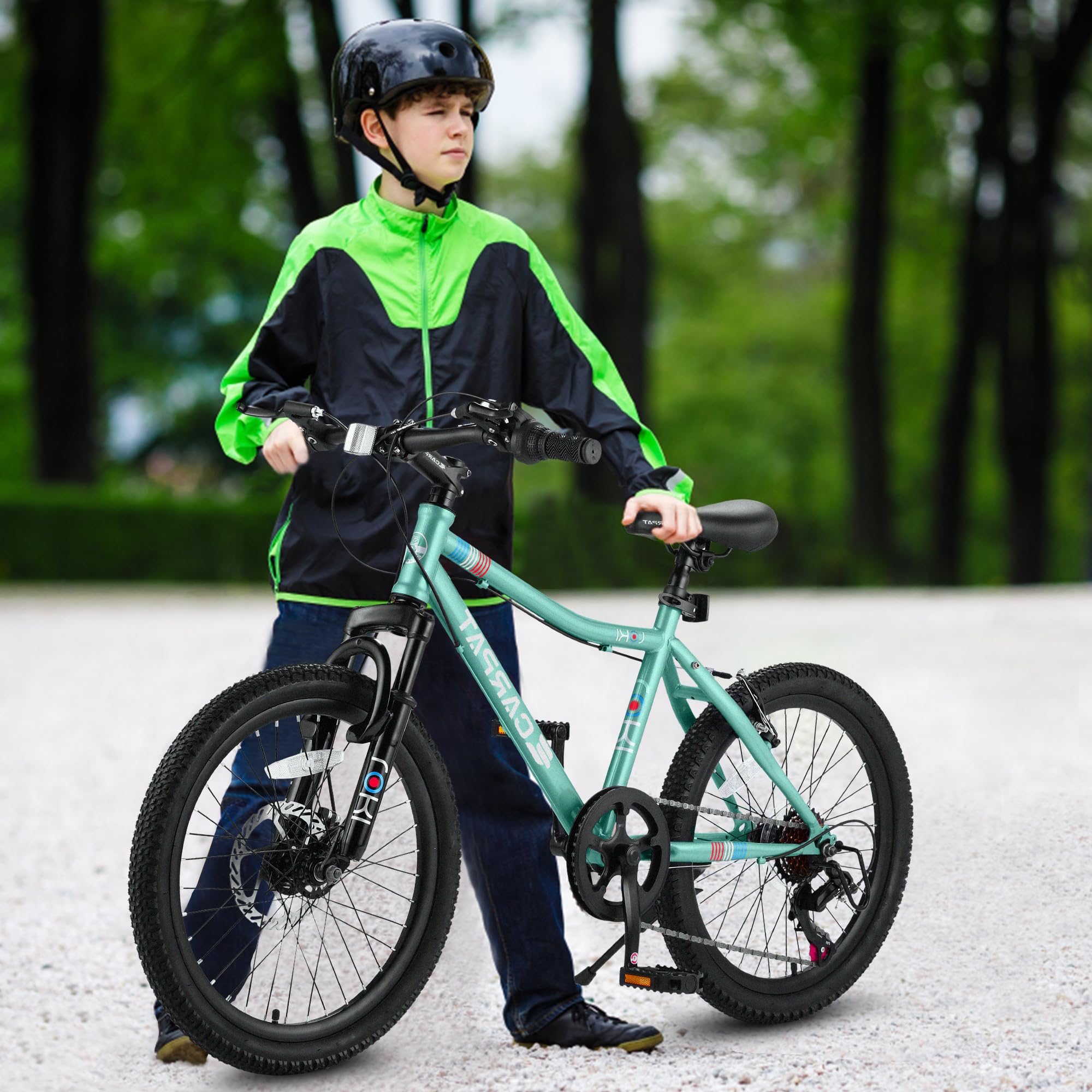 **Ecarpat 20 Inch Kids' Bike for Ages 6-12 | 7-Speed Mountain Bike for Boys & Girls | Birthday Gift | Outdoor, City & Snow Cycling | Pink, Blue, Green, White Options**    *(Perfect for Birthday Gifts, Outdoor Adventures, City Commuting & Snow Riding!)*