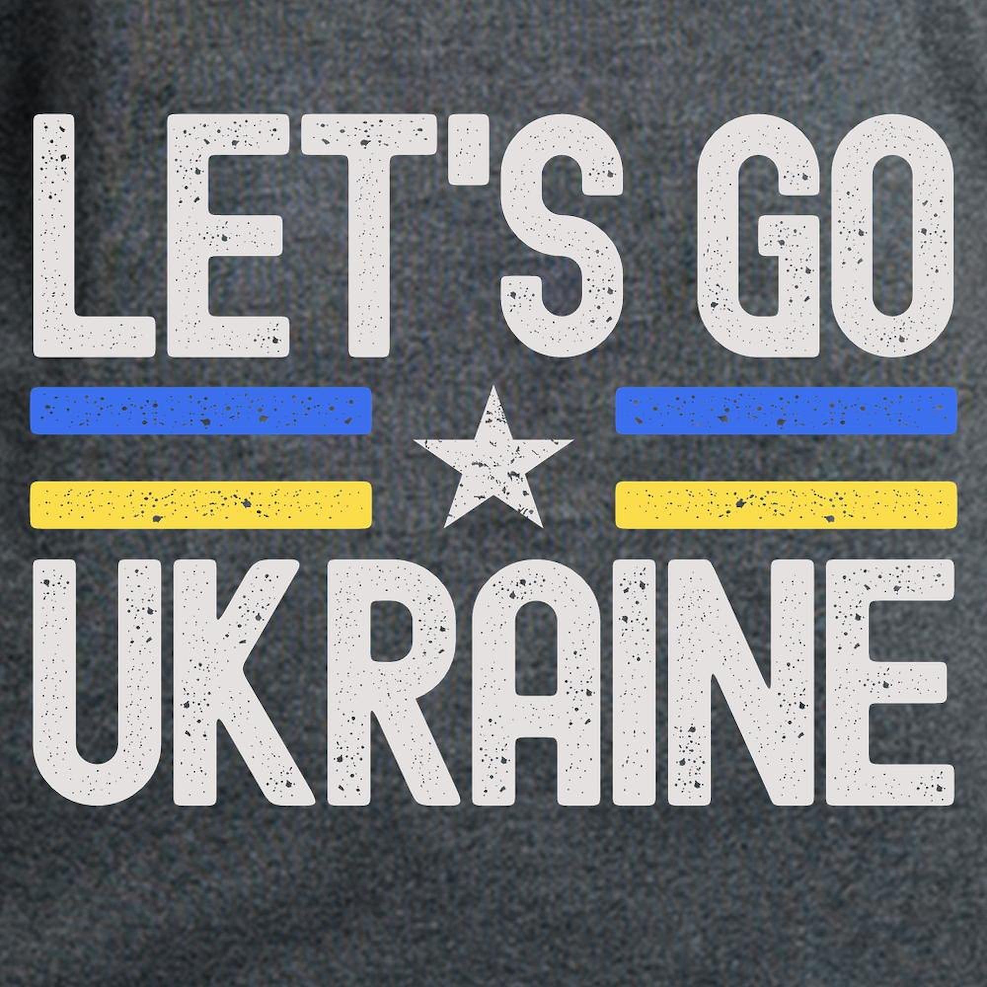 Let's Go Ukraine Women's Cotton Dark T-Shirt - Support Ukraine Graphic Tee for Casual Wear & Patriotic Events