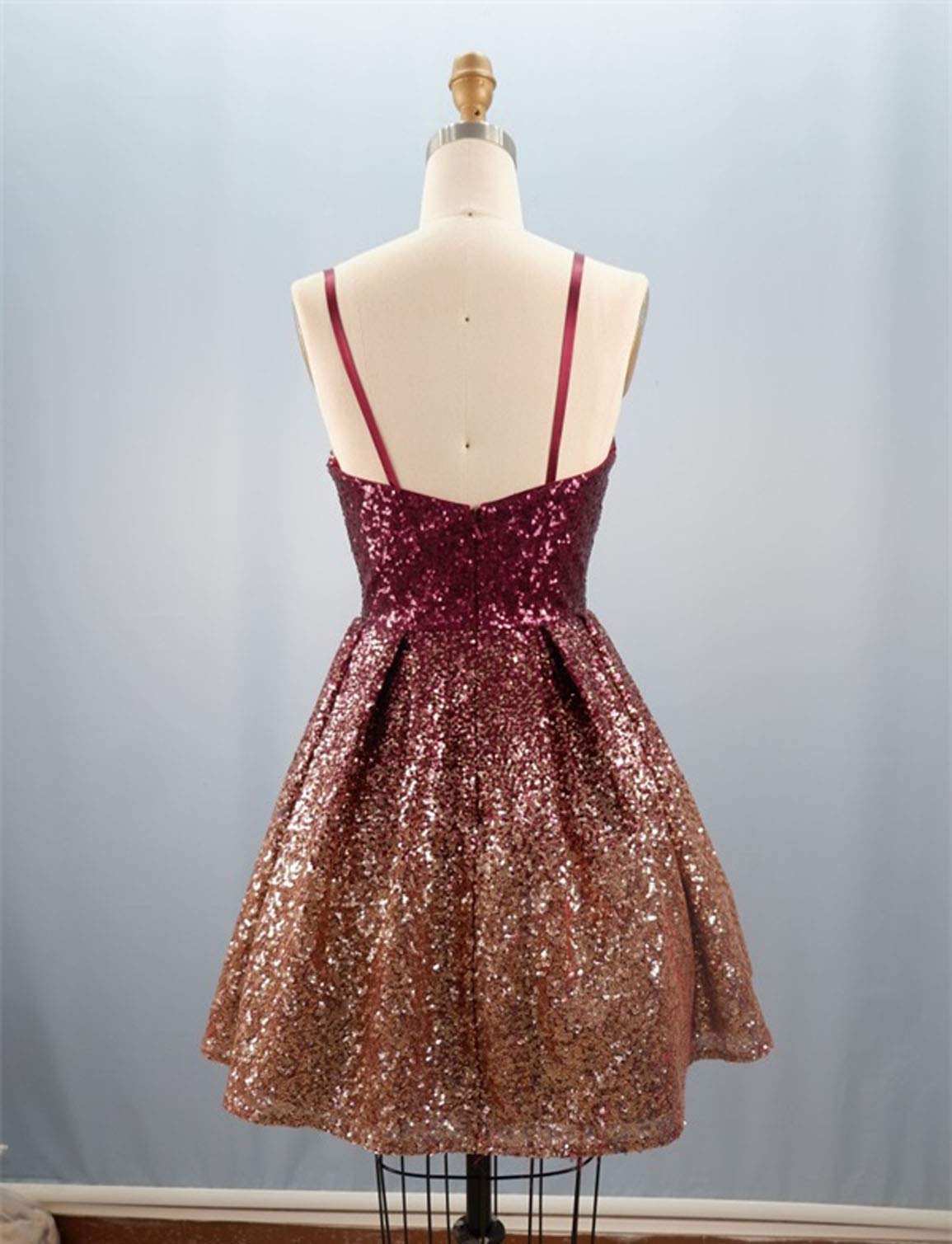 Elegant Women's Short Prom Dresses with Gradient Sequins - Perfect for Homecoming, Cocktail Parties & Special Occasions