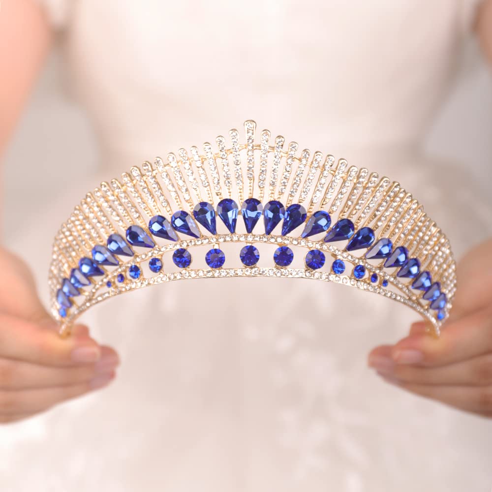 JWICOS Crystal Tiara Crown for Women - Elegant Bridal Wedding Headpiece, Princess Hair Accessory for Brides & Girls | Perfect for Weddings, Prom, Pageants & Special Events
