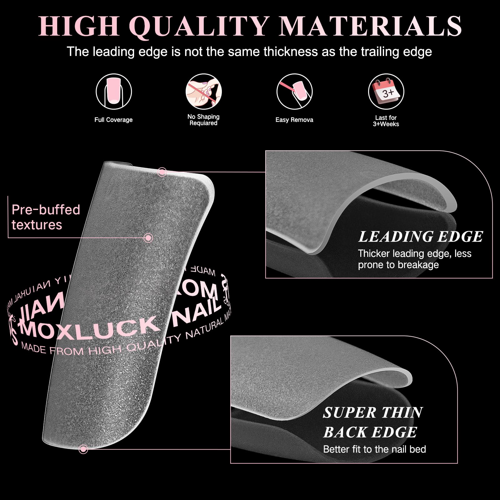 Duck Nail Tips Full Cover - 120Pcs Curved Acrylic False Nails for Extensions | Wide Short French Fake Nails DIY Kit with 12 Sizes | Perfect for Home Manicures, Salon Nail Art & Professional Nail Extensions