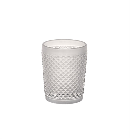 Vintage Glass Frosted Tumblers - Set of 4 Old Fashioned Drinking Glasses for Whiskey, Cocktails & Iced Beverages | Perfect for Home Bar, Parties & Gift Giving