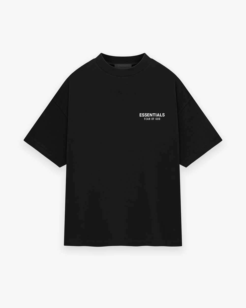 FOG ESSENTIALS Holiday 2024 Black T-Shirt for Men - Soft Cotton Crewneck Tee for Casual Wear & Street Style Outfits