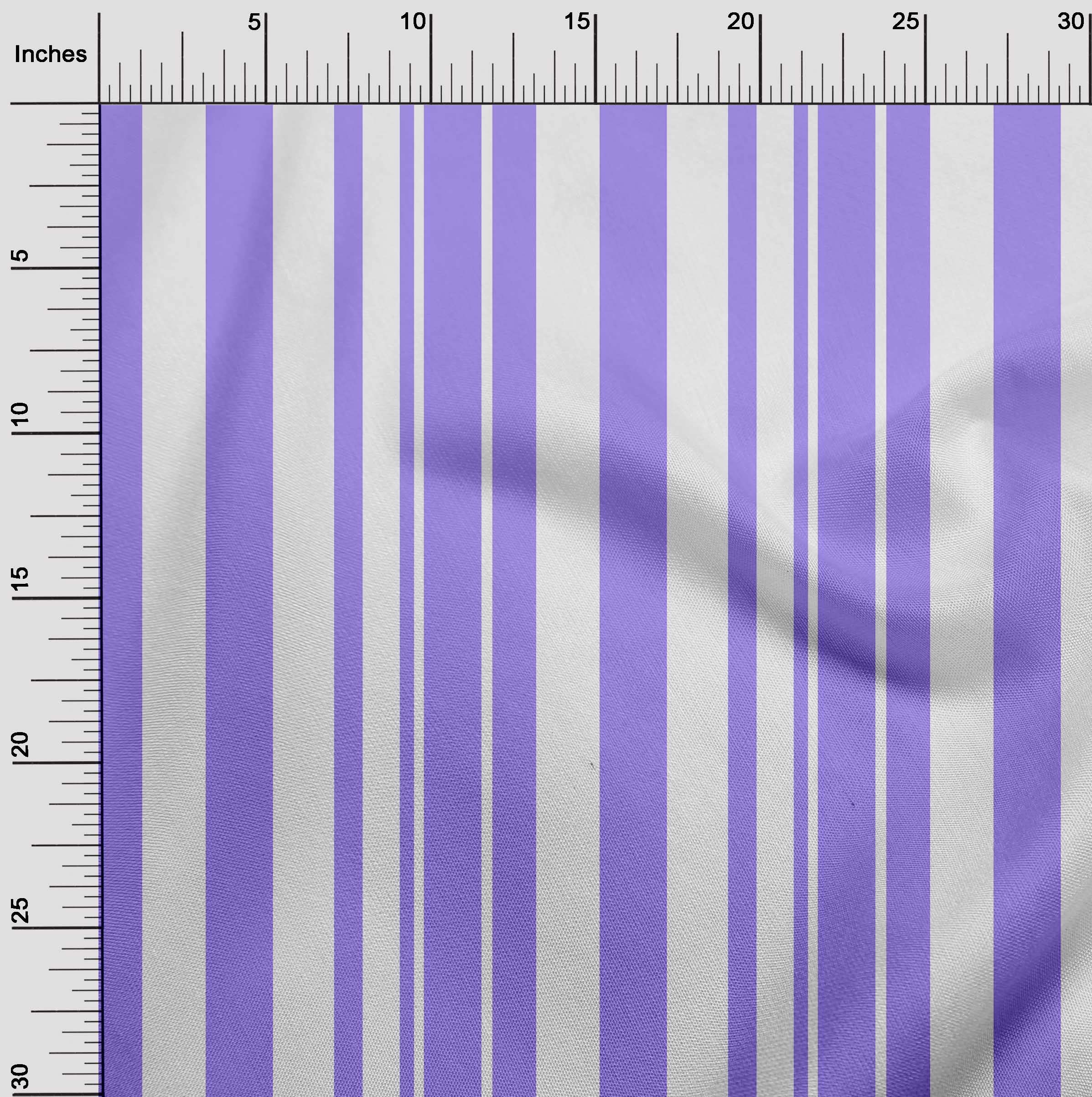 oneOone Cotton Flex Medium Purple Fabric with Stripes - 40 Inch Wide Printed Sewing Fabric by The Yard for DIY Clothing & Crafts | Perfect for Dresses, Quilts, and Home Decor Projects
