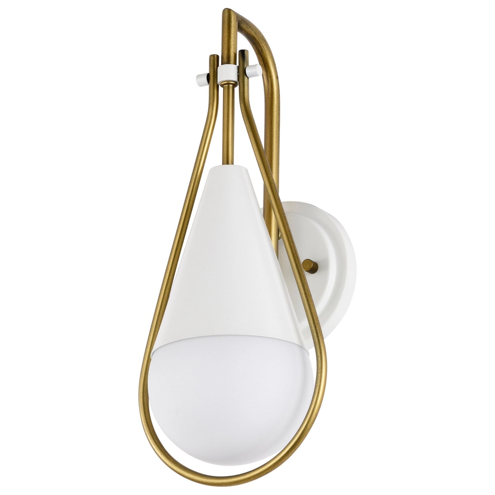 Admiral 1-Light 15-Inch Modern Wall Sconce with White Opal Glass - Perfect for Bedroom, Living Room, and Hallway Lighting