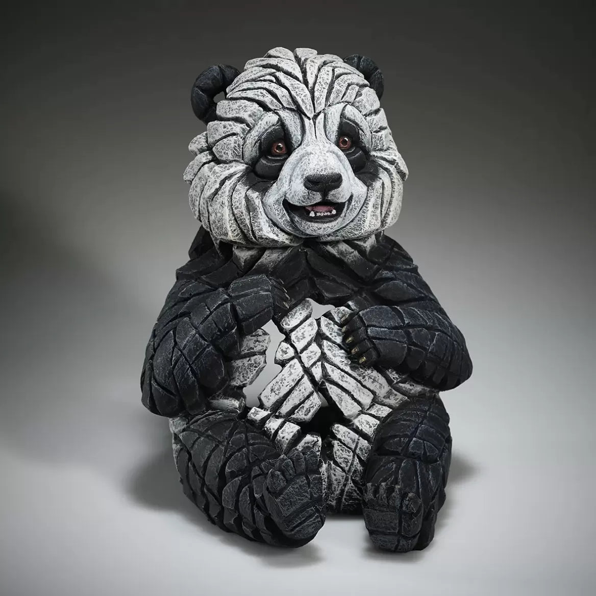 Edge Sculpture Panda Cub - Handmade Wooden Panda Statue for Home Decor, Office Desk & Gift Ideas | Perfect for Asian-Themed Interiors & Zen Spaces