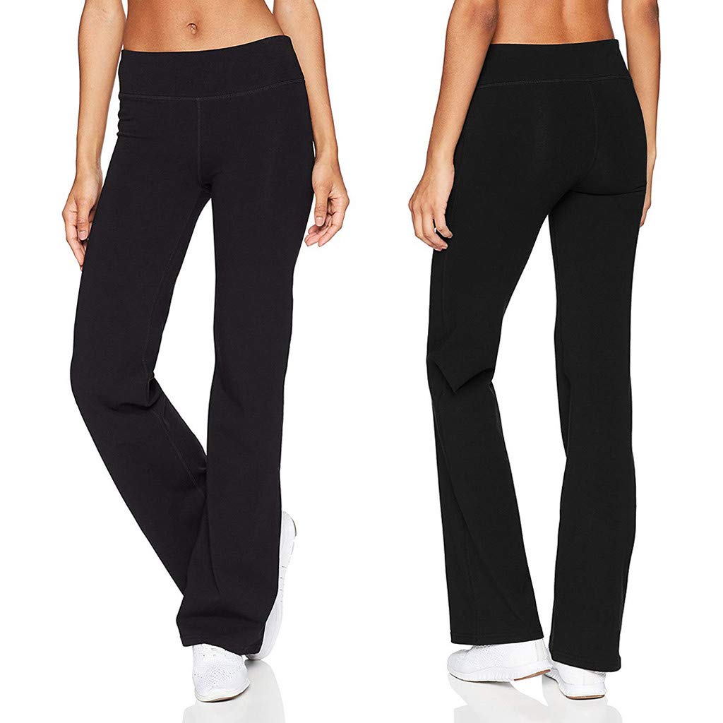 Jsaierl Women's High Waist Bootcut Yoga Pants - Slim Fit Bootleg Lounge Pants for Workout, Casual & Everyday Wear - Soft Stretchy Sweatpants for Yoga, Running, Gym & Relaxation