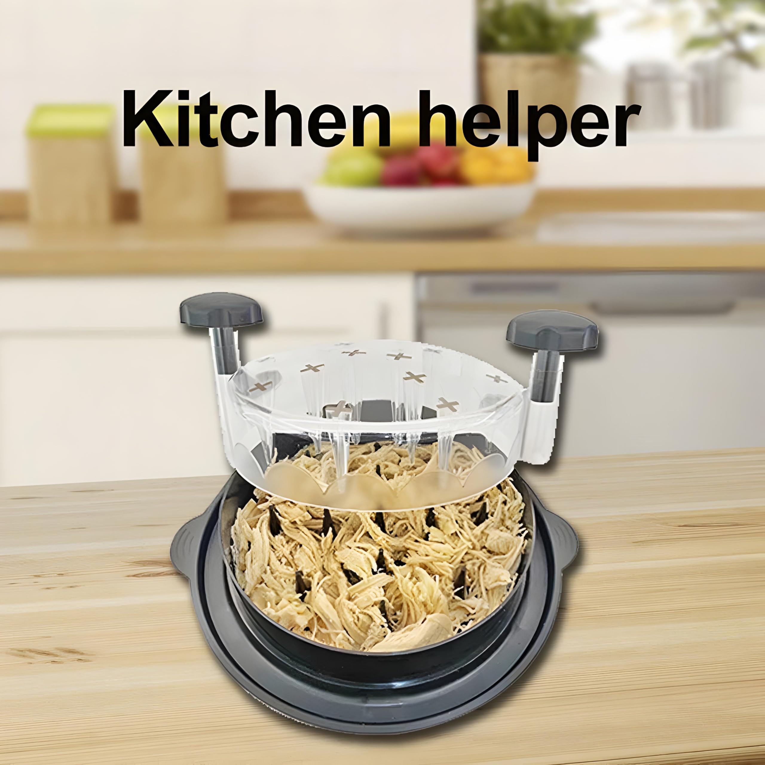 Premium Chicken Shredder Tool with Visible Lid - Heavy Duty Meat Shredder for Chicken, Beef & Pork - Professional Kitchen Shredding Machine for Pulled Pork, Tacos & Sandwiches - Perfect for Meal Prep & BBQ Parties