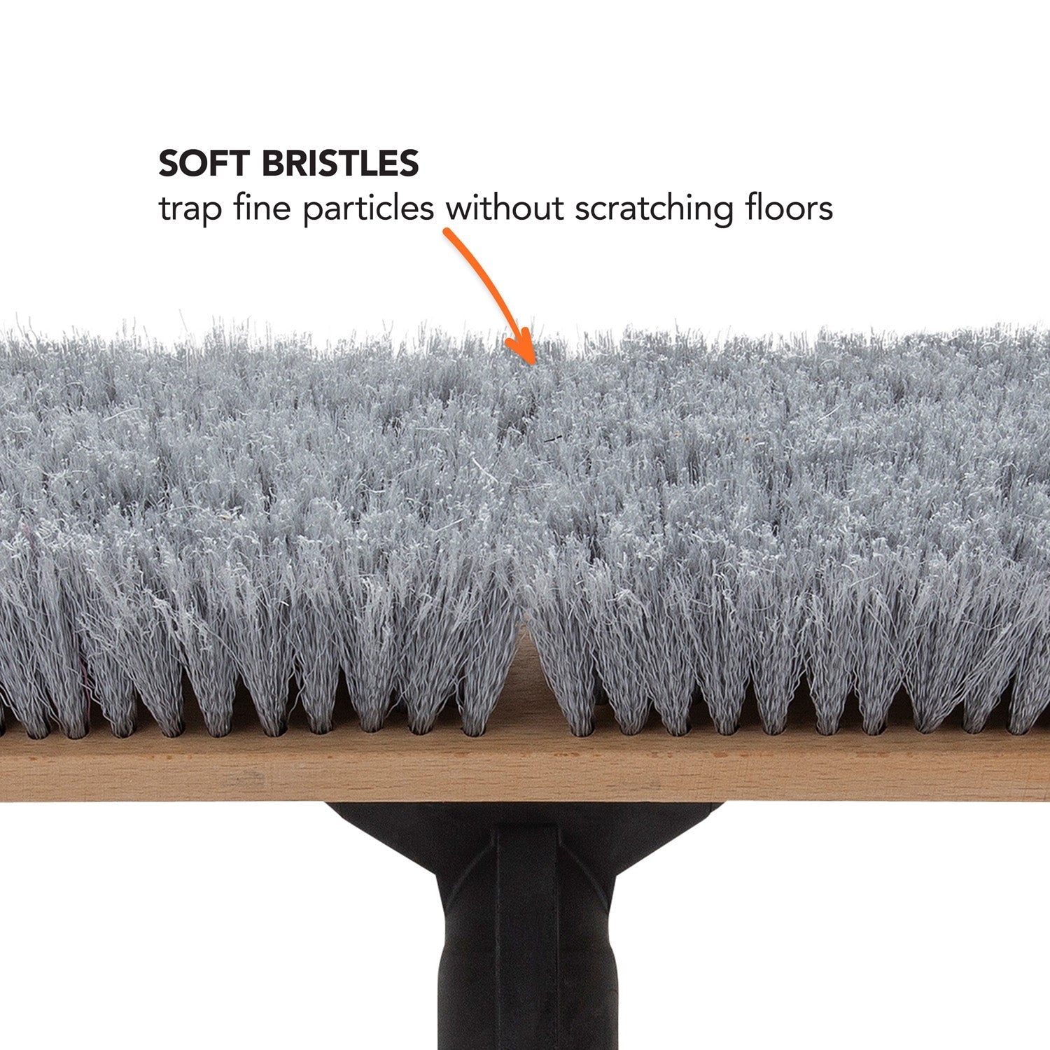 24 Inch Premium Smooth Surface Push Broom Head - Heavy Duty Sweeping for Hardwood Floors, Garages & Driveways - Durable Indoor/Outdoor Cleaning Tool