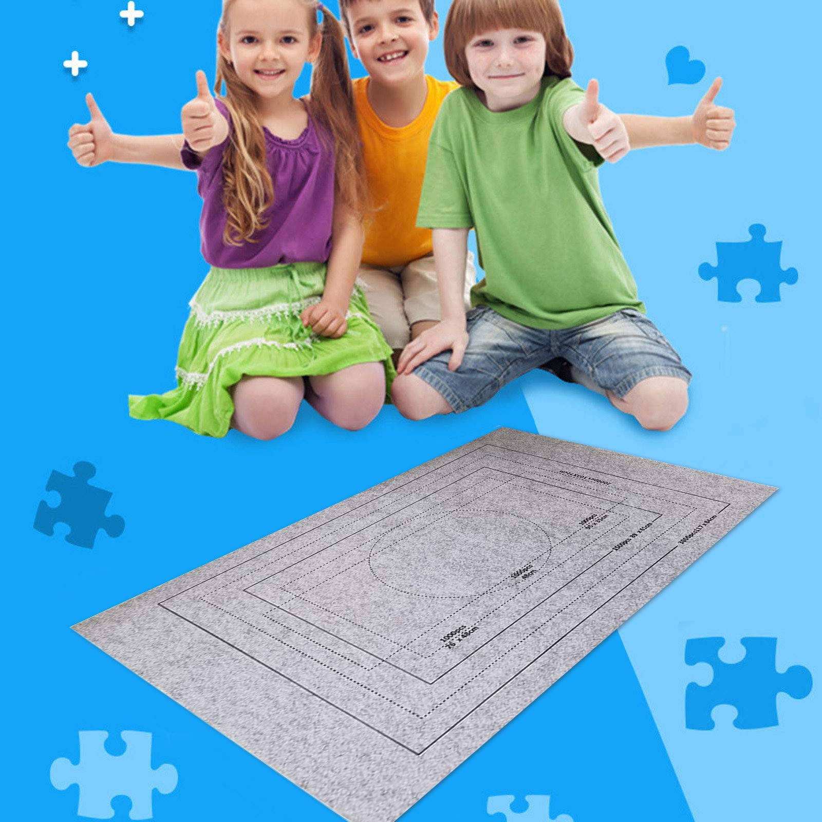 **3000-Piece Puzzle Mat - Non-Slip Puzzle Storage Mat with Roll-Up Design, Portable Puzzle Organizer for Adults & Kids - Perfect for Home, Travel, and Puzzle Enthusiasts (Gray)**