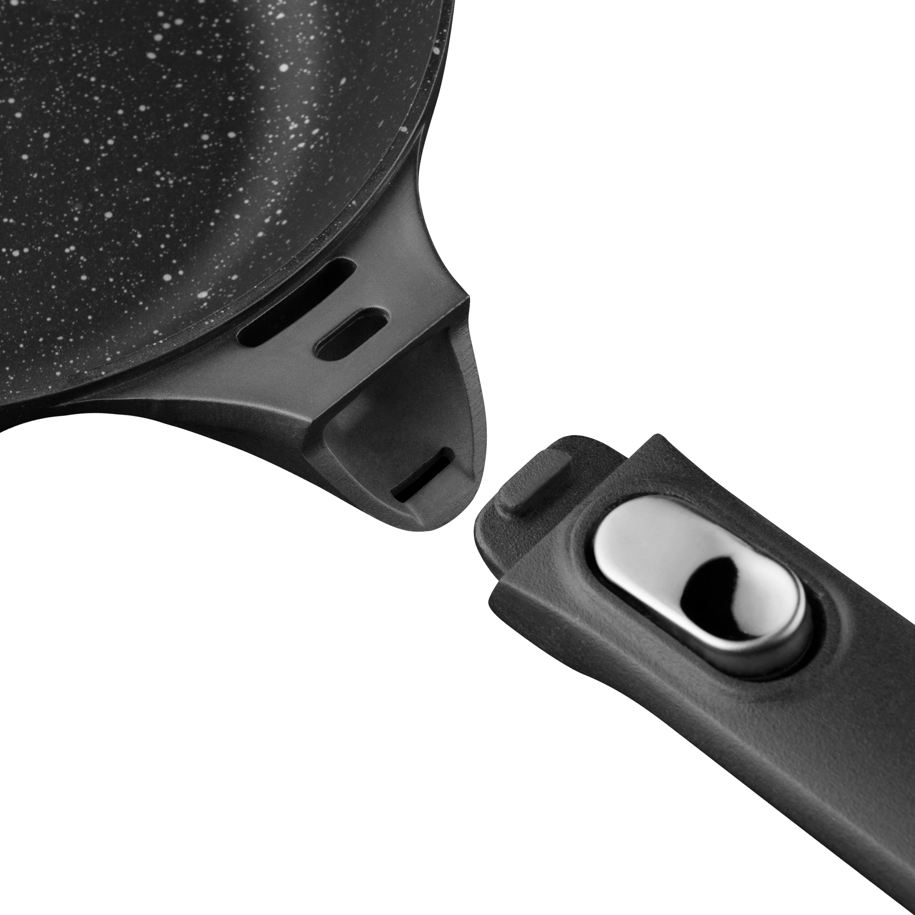 BergHOFF GEM 10 Non-Stick Covered Saute Pan 3.4 Quart, Black - Perfect for Sauteing, Frying & Simmering - Ideal for Home Cooking & Professional Kitchens