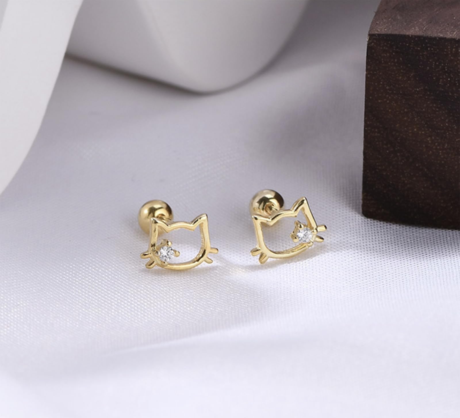 Sterling Silver Screw Back Stud Earrings for Women | Dainty Hypoallergenic Cubic Zirconia & Rhinestone Earrings | S925 Tiny Simple Fashion Jewelry | Perfect for Daily Wear, Parties & Birthday Gifts